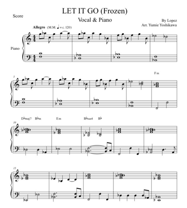 Let It Go ありのままで アナ雪主題歌 英語版 カラオケ三昧 英語でピアノ Piano Lesson In English Powered By シェークハンズ